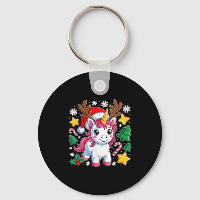 Llavero Navidades Unicornio cutan mágicas navidades Chicas (Anverso)