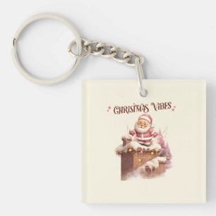 Llavero Navidades Vibes Pink Santa