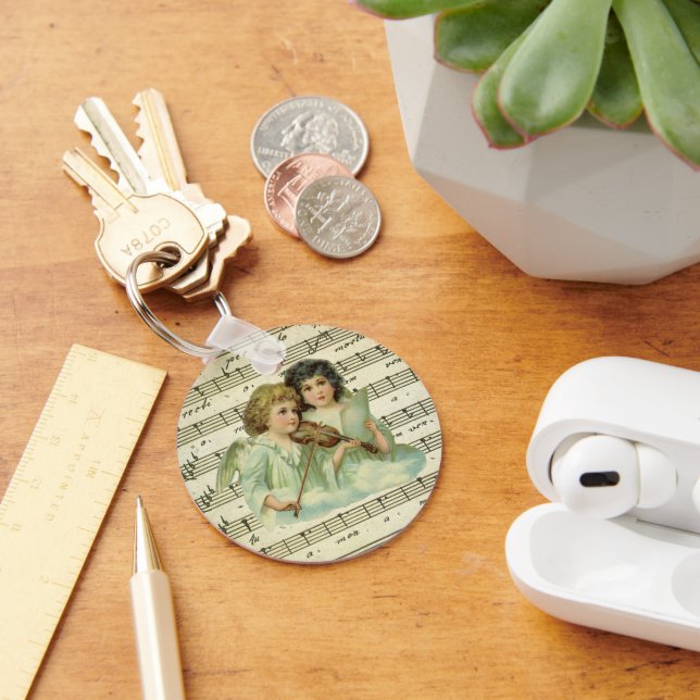 Llavero Navidades victorianos enganchan violín y música de (Escritorio )