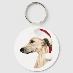 Llavero Navidades Whippet Fawn Santa