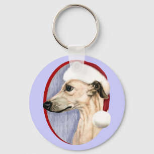 Llavero Navidades Whippet Fawn Santa