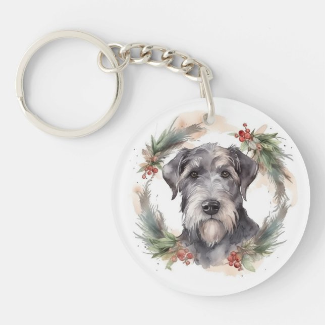 Llavero Navidades Wolfhound Wreath Festimes Pup (Frente)