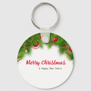 Llavero Navidades Wreath y Bombillas rojas, y presentes