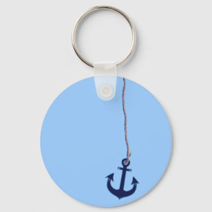 Llavero navy blue anchor