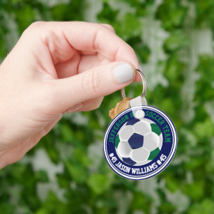 Llavero Navy Blue and Green Soccer ⚽  Keychain