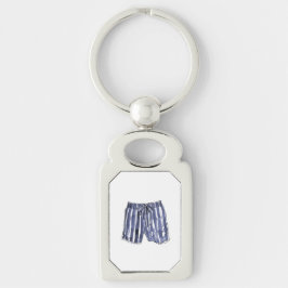 Llavero Navy Striped Vintage Swim Trunks Keychain