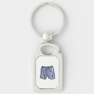 Llavero Navy Striped Vintage Swim Trunks Keychain