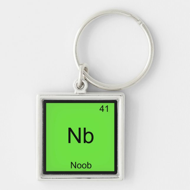 Llavero Nb - Noob Chemistry Element Symbol Funny Newbie (Frente)