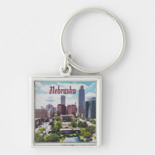 Llavero Nebraska City Skyline Omaha