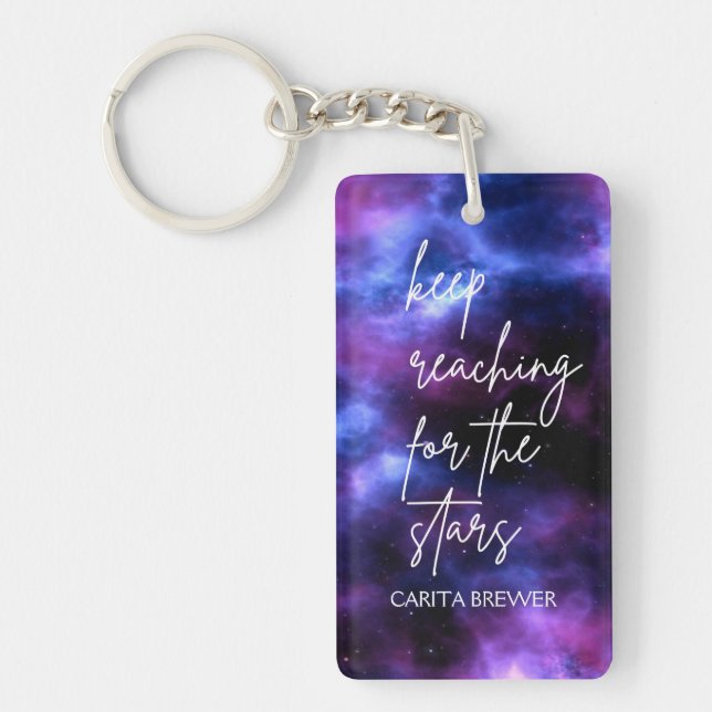 Llavero Nebula Galaxia Keychain Inspirador acrílico (Frente)