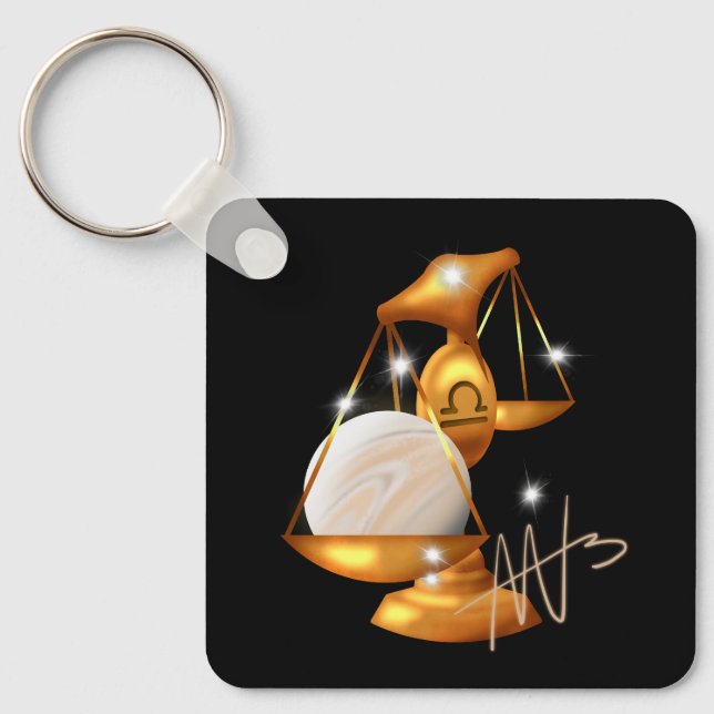 Llavero Nebula Libra Venus Zodiac Metalizado (Anverso)