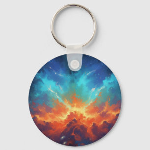 Llavero Nebulosa Cósmica Arte de Galaxia Abstracta Espacio