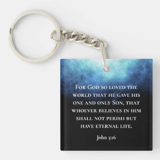 Llavero Nebulosa Moderna Personalizada Juan 3:16 Escritura