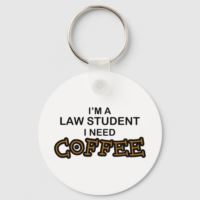 Llavero Necesidad de café - Estudiante de Derecho (Anverso)