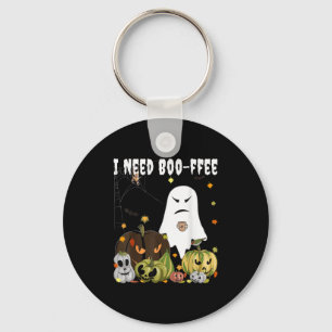 Llavero Necesito Boo-ffee Fantasma Jack-o-lantern Amante d