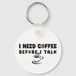 Llavero Necesito Café Antes de Hablar Gif de Amante del Ca