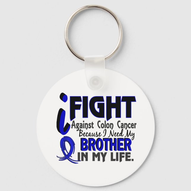 Llavero Necesito Cáncer De Colón De Mi Hermano (Anverso)