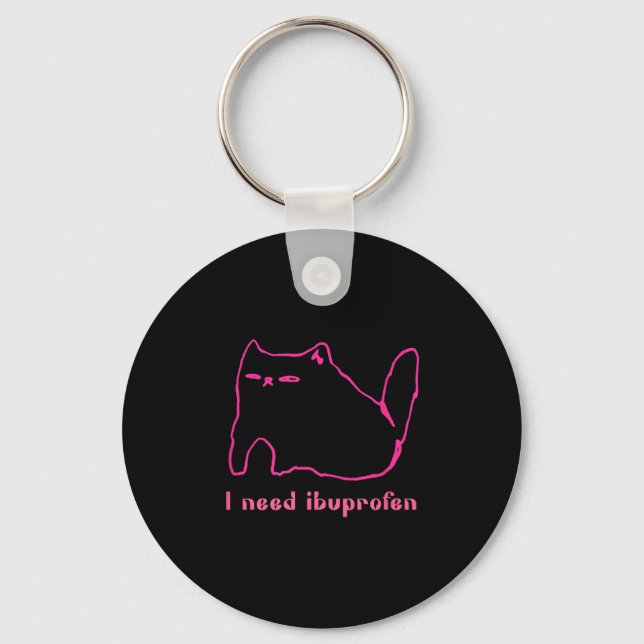 Llavero Necesito Ibuprofen Funny Cat Uni Regalo Tee Men Mu (Anverso)