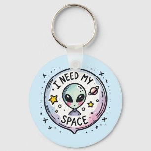 Llavero Necesito mi espacio Alien Cute