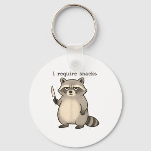 Llavero Necesito Snacks Divertido Mpy Mapache Basura Meme