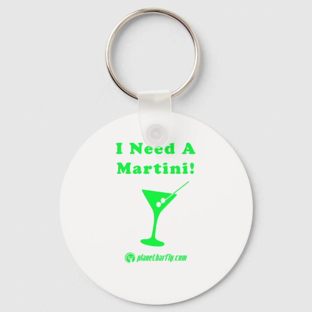 Llavero ¡Necesito Un Martini! (Anverso)