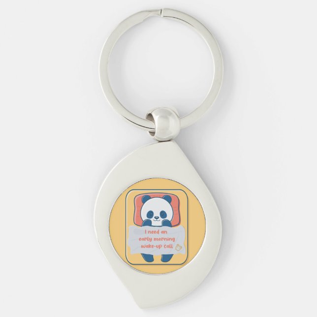 Llavero Necesito una llamada de alerta temprana por la mañ (Anverso)