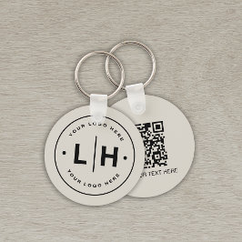 Llavero Negocio con logotipo QR personalizado moderno