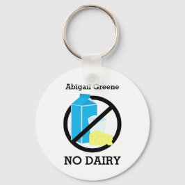Llavero Negra No Leche Alergia Niños Personalizados