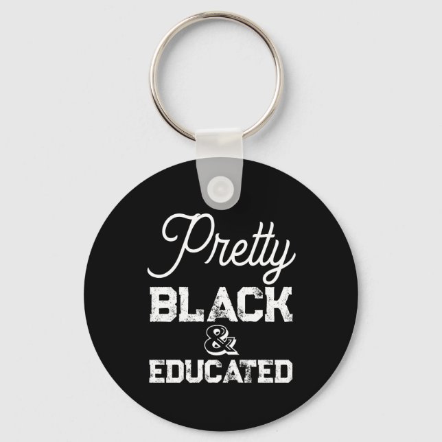 Llavero Negro Bonito y Educado (Anverso)