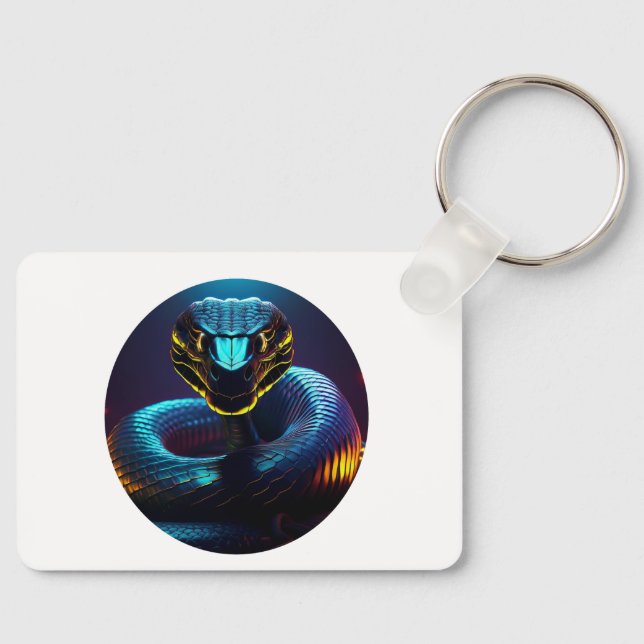 Llavero negro Cobra Snake In Your Face (Anverso)