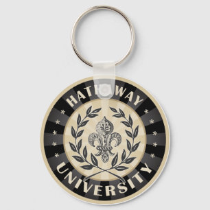 Llavero Negro de Hathaway de la universidad