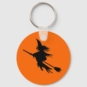 Llavero Negro del naranja de la silueta el   Halloween de