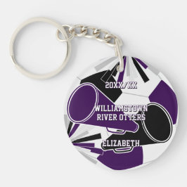 Llavero negro morado o CUALQUIER COLOR equipo de animadore