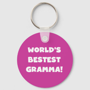 Llavero Negro o blanco del Mejor-est Gramma del mundo