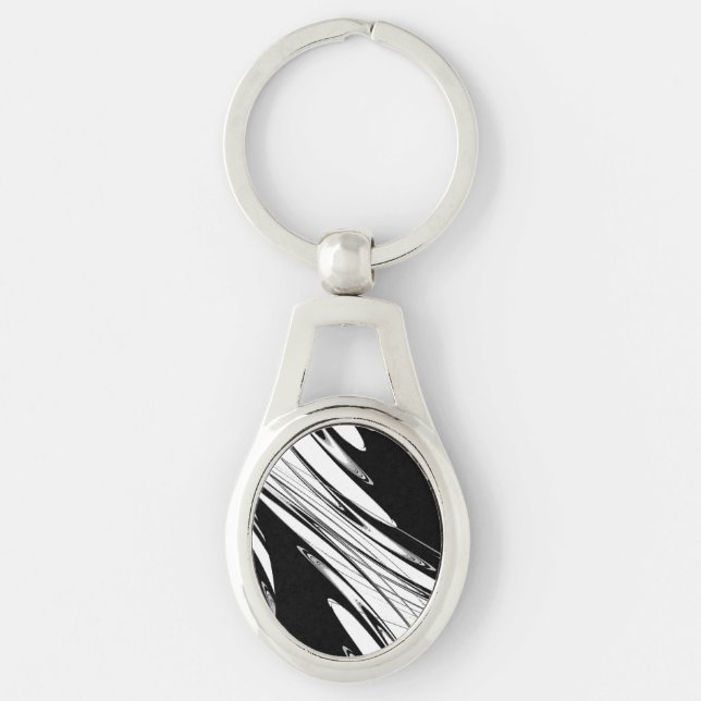 Llavero Negro y Blanco Moderno (Anverso)