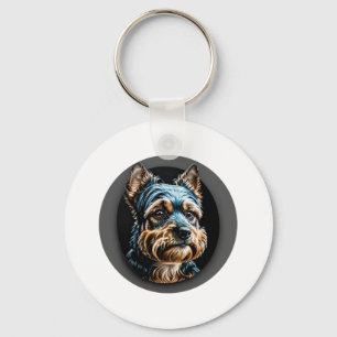 Llavero negro yorkshire terrier