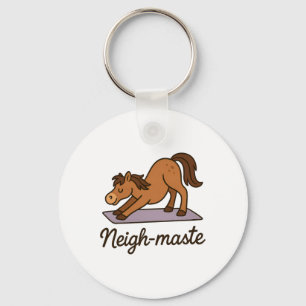 Llavero Neigh-maste Amante de Yoga de Caballo Divertido Me