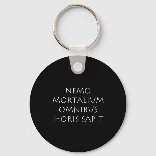 Llavero Nemo mortalium omnibus horis sapit (Anverso)
