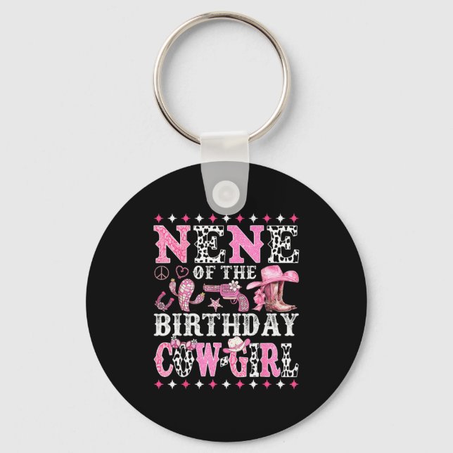 Llavero Nene Of The Birthday Cowgirl Rodeo Western Country (Anverso)