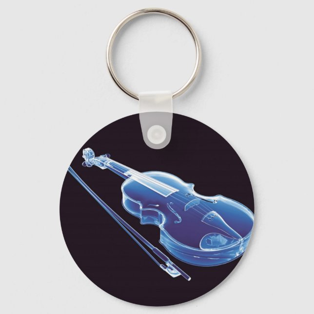 Llavero Neon Blue Violin (Anverso)