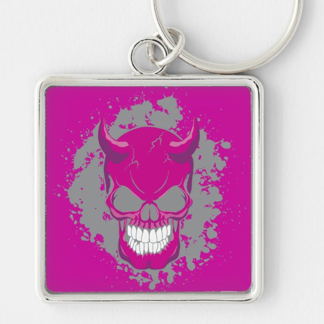 Llavero Neon Demon Skull (Frente)