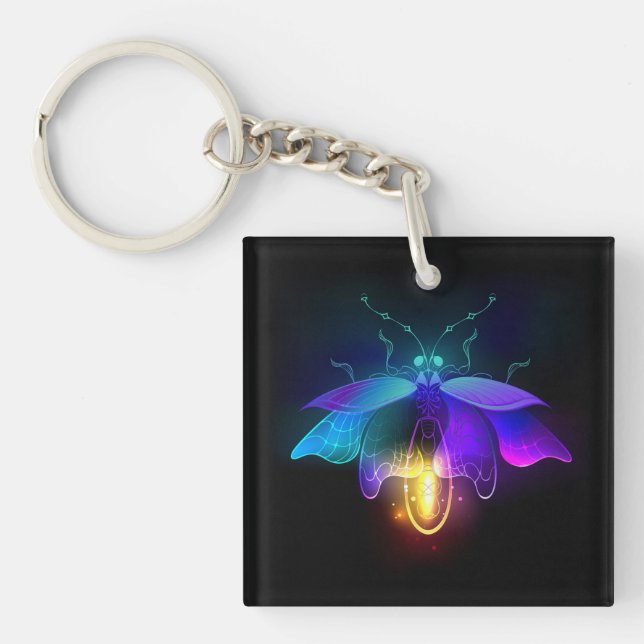 Llavero Neon Firefly en negro (Frente)