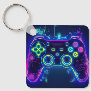 Llavero Neon Gamer Arcade Video Game Level Up Cumpleaños