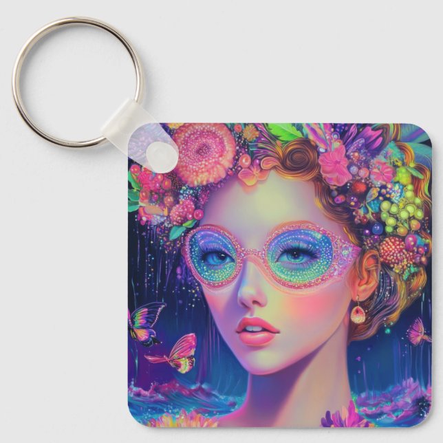 Llavero Neon Garden Goddess (Anverso)