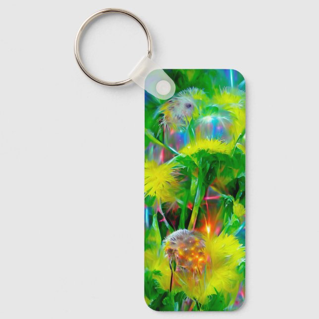 Llavero Neon Glow Dandelions en Dream Garden (Anverso)