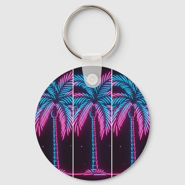 Llavero Neon Glow Palm Tree (Anverso)