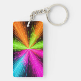 Llavero Neon Radial Burst Explosion