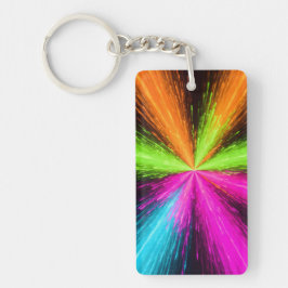 Llavero Neon Radial Burst Explosion