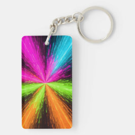 Llavero Neon Radial Burst Explosion