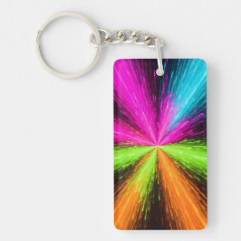 Llavero Neon Radial Burst Explosion